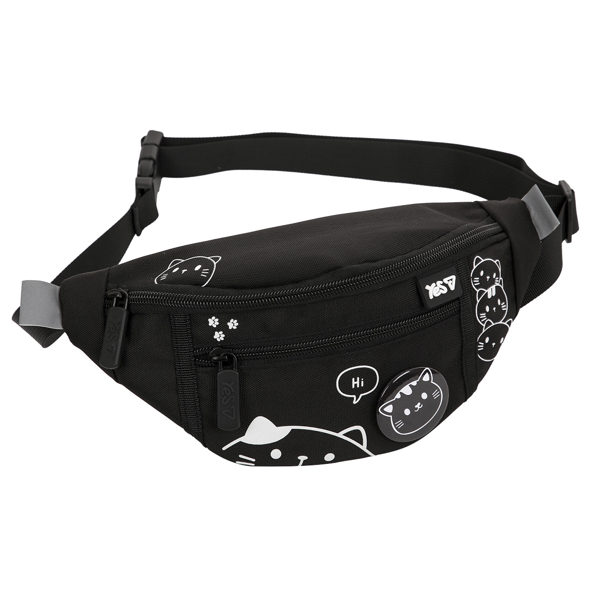 Belt bag "YES" /550553/ SP-36 Black Cat 26*12*6cm (1/50)