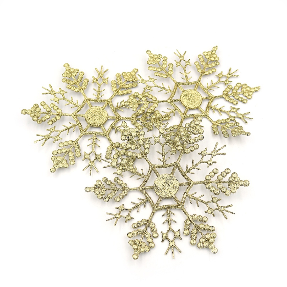 Christmas tree decorations "JO" /DSCN1048/ "Snowflakes" 2 pcs. (1/600)