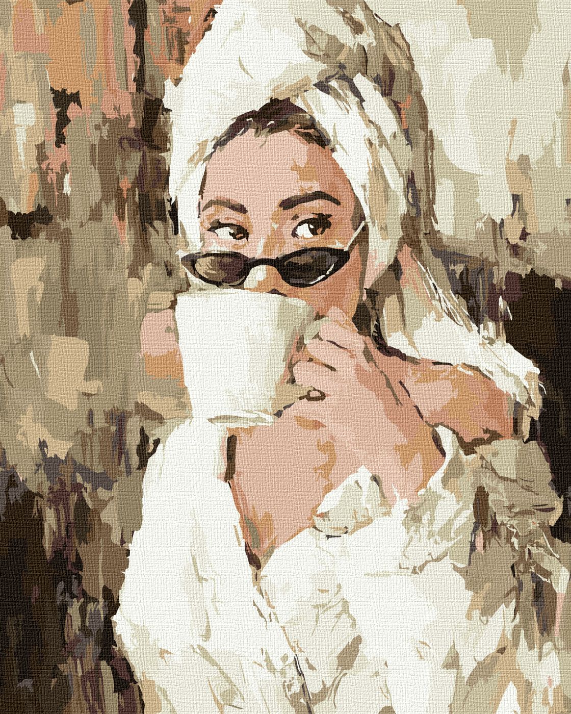 Painting by numbers "Ideyka" /KHO4840/ "Morning with coffee" 40x50 cm