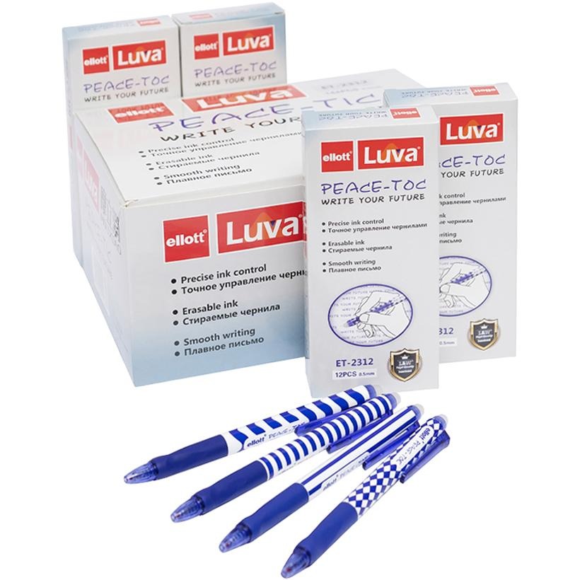 Pen automatic "Write-erase" "Ellott" /ET-2311/ grip, 0.5mm blue (12/144/1728)