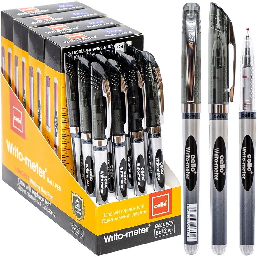 Oil pen "Cello" /CL-8048/ "Writo-meter" 10 km, 0.5 mm black (12/72)