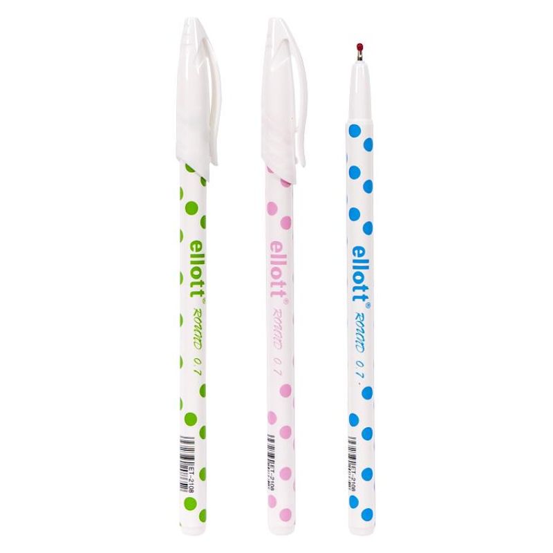 Ballpoint pen "Ellott" /ET-2108-50/ "Luva Round" blue, 50 pcs in a jar (50/1500)