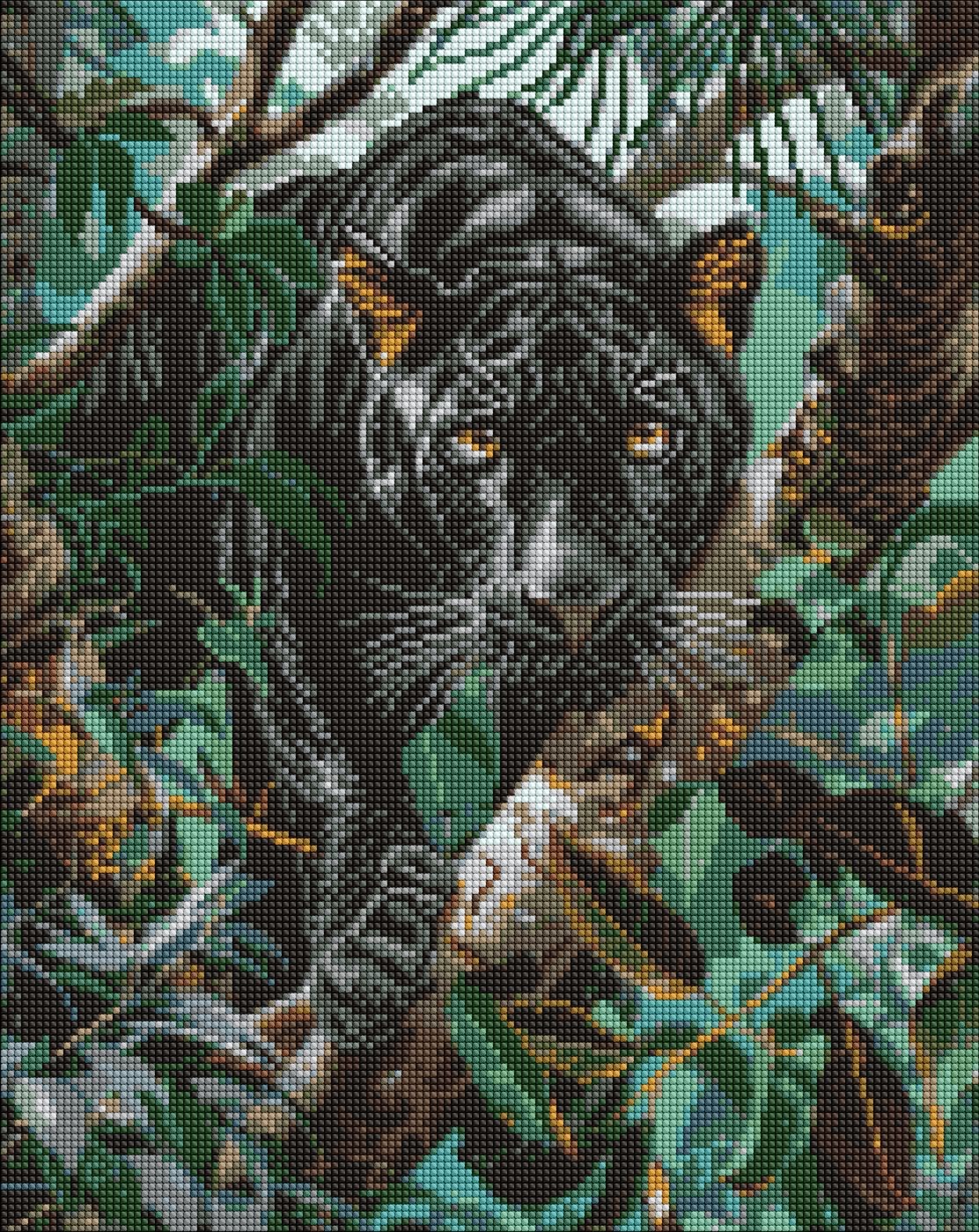 Diamond mosaic "Ideyka" /AMO8026/ "Graceful panther" 40*50cm