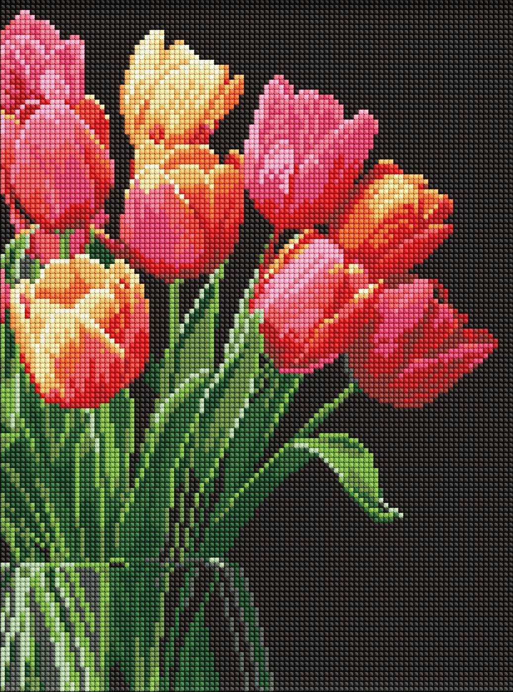 Алмазна мозаїка "Ідейка" /AMO8030/ "Аромат тюльпанів" 30*40см
