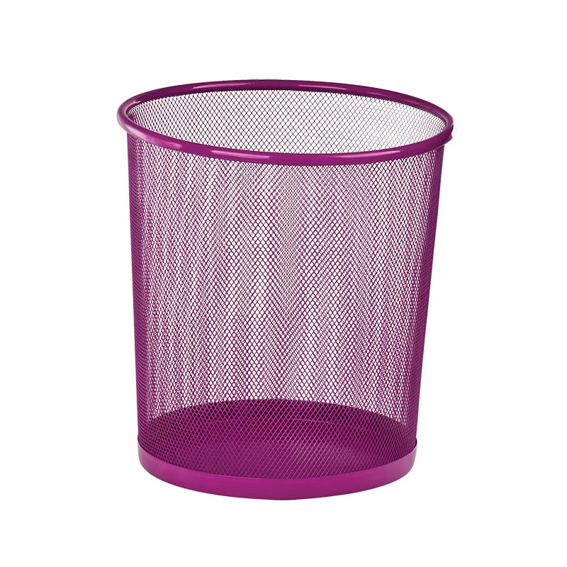 Paper basket round /ZB.3126-10/ 295x295x280mm, metal, pink