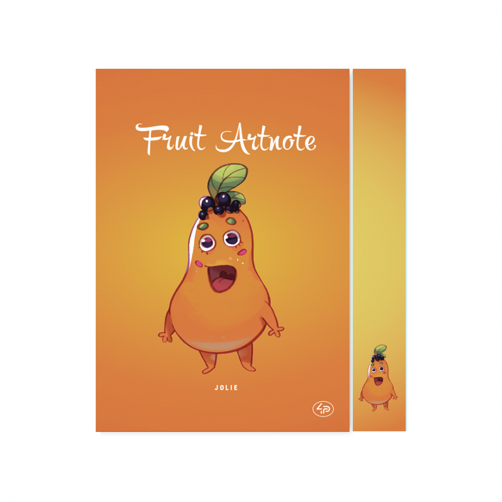 Скетчбук B6/64 "4PROFI" /902873/ ЧИСТІ "Fruit artnote" papaya, кол.вн/бл, термокл, мат/лам, 70г
