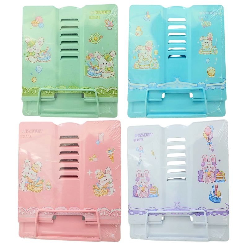 Metal book stand "JO" /555-810B/ "Happy", 21*19*11cm, mix (1/12)