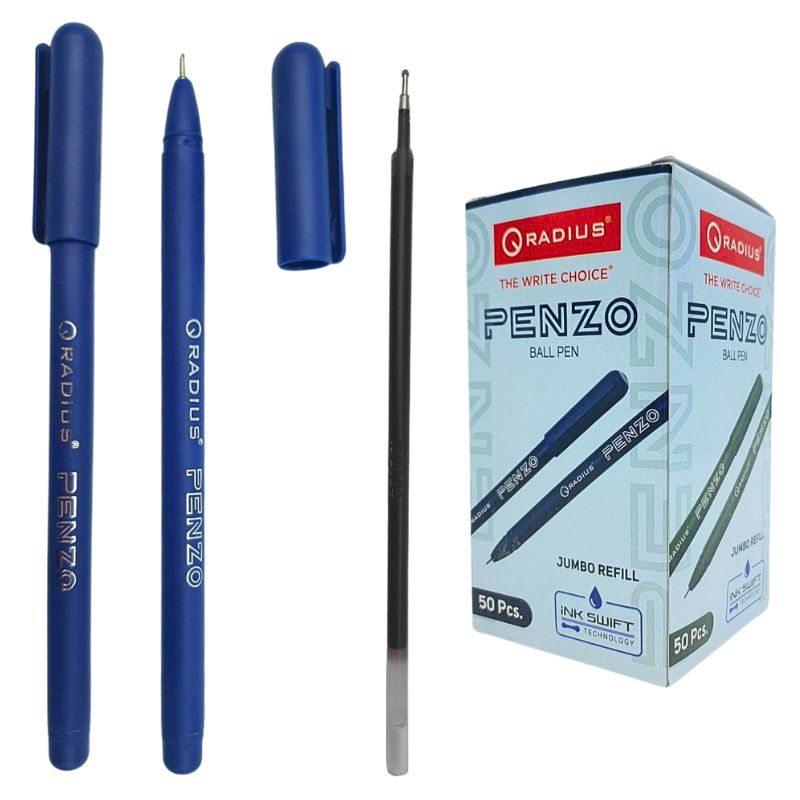 Ballpoint pen "Radius" /PENZO Jumbo Refill blue/ 6000 m. (50/500/2000)
