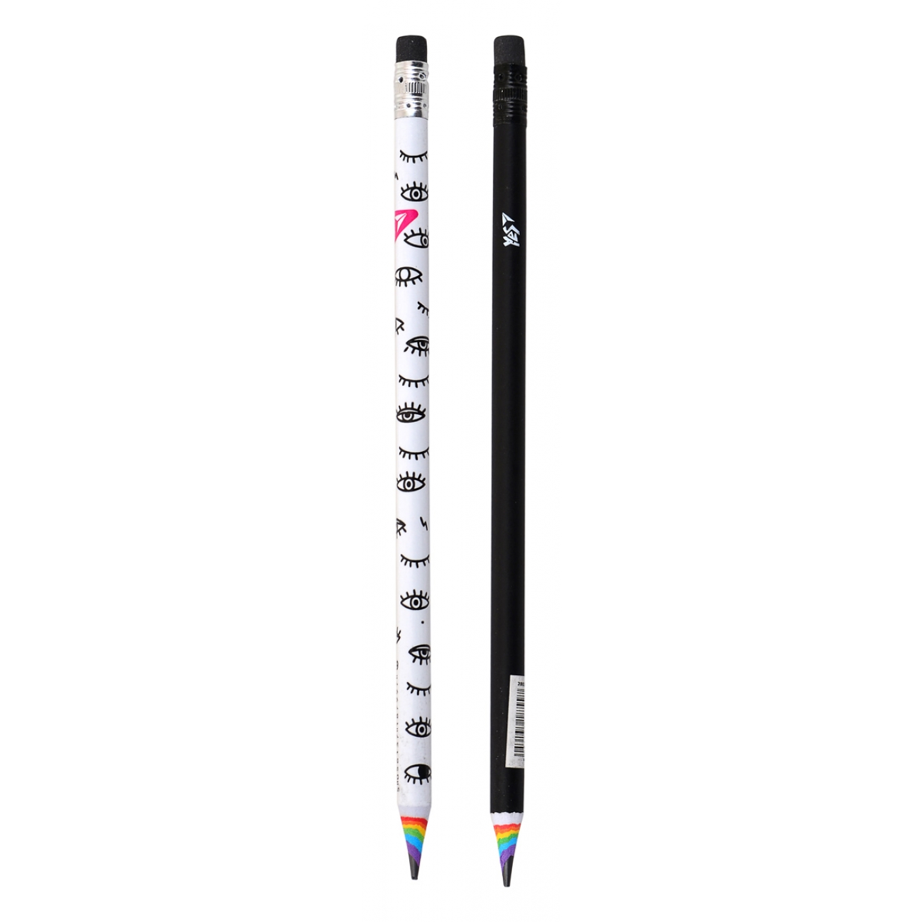 Pencil pr. "Yes"/280549/ ECO "Black and White" paper with eraser, 24 pcs./tube, 2 dis. (24/240)