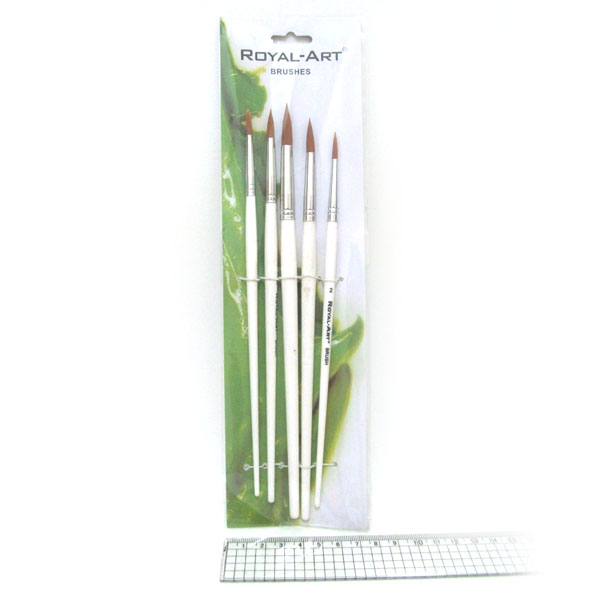 Set of brushes "JO" nylon /1943-5 pcs (1,2,3,4,5) round (1/24/360)