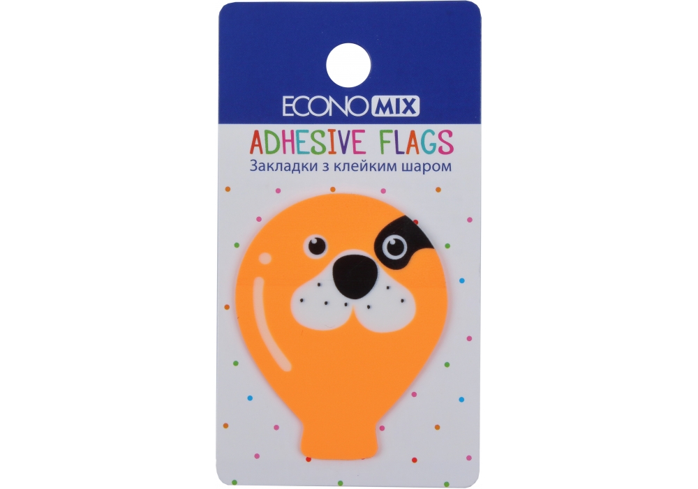 Index registers "Economix" /E20967-03/ PLASTIC, 40x50 mm, Fun balloons, 20 pcs. (1/48/1152)