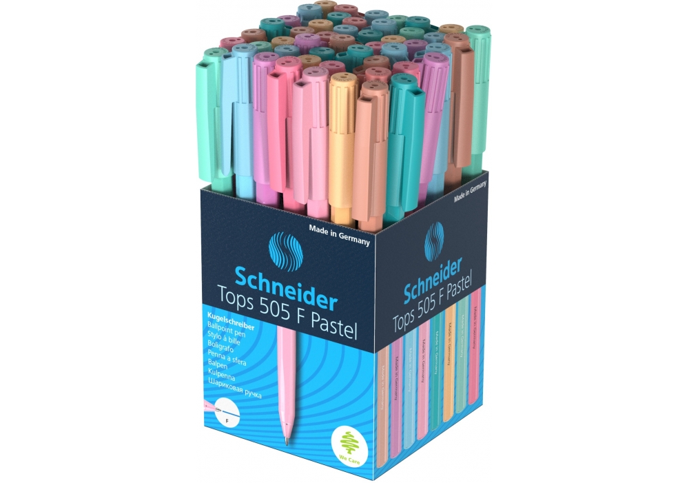Ballpoint pen SCHNEIDER TOPS PASTEL /S150520/ BLUE, 0.5 mm. assorted case (50/500)