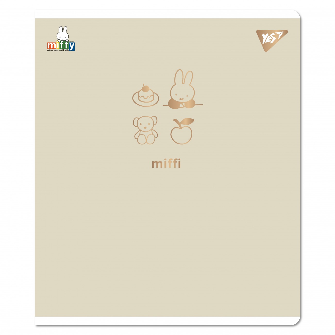 Зошит уч. "YES" 12арк.== /767507/ "Gold Miffy" софт.тач., фольга золото (10/250)