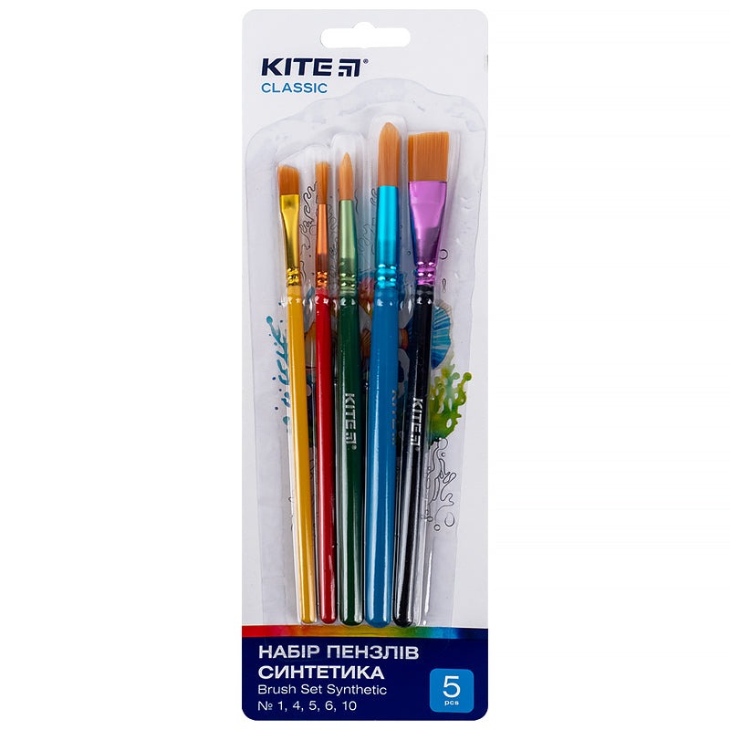 Set of brushes "Kite" /K-332/ 5pcs Classic synthetics (1/50)