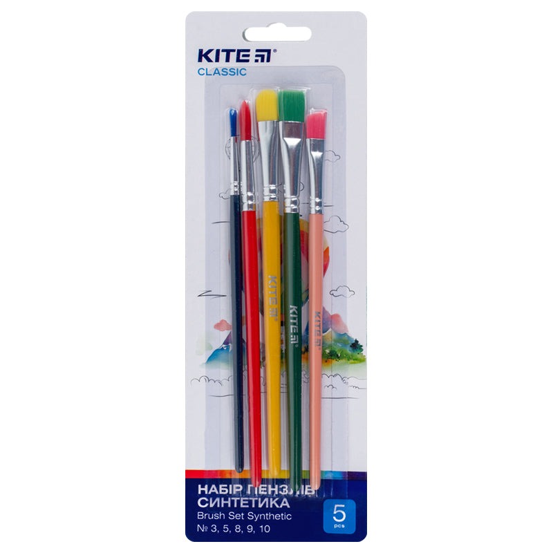 Set of brushes "Kite" /K-333/ 5pcs Classic synthetics (1/50)