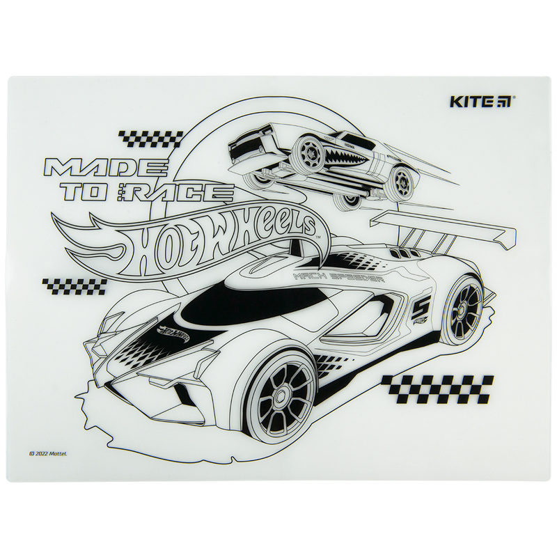 Підкладка розмальовка "Kite"  /HW22-424/  силіконова 30х40см, "Hot Wheels" (1/24/48)