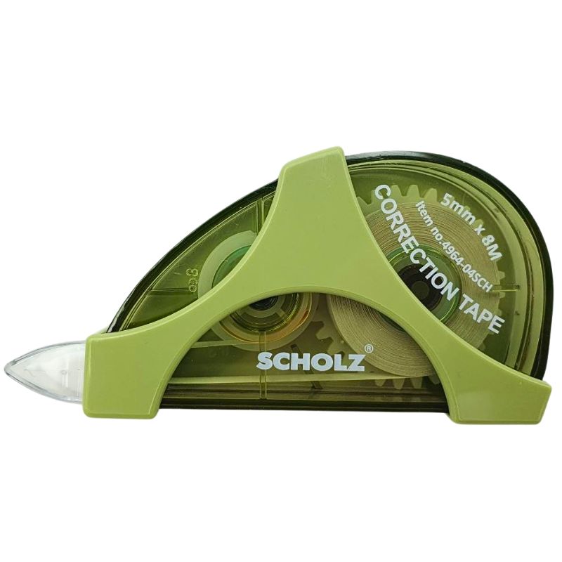 Correction tape "SCHOLZ" /4964-04SCH/ 5mm x 8m, green (1/24/576)