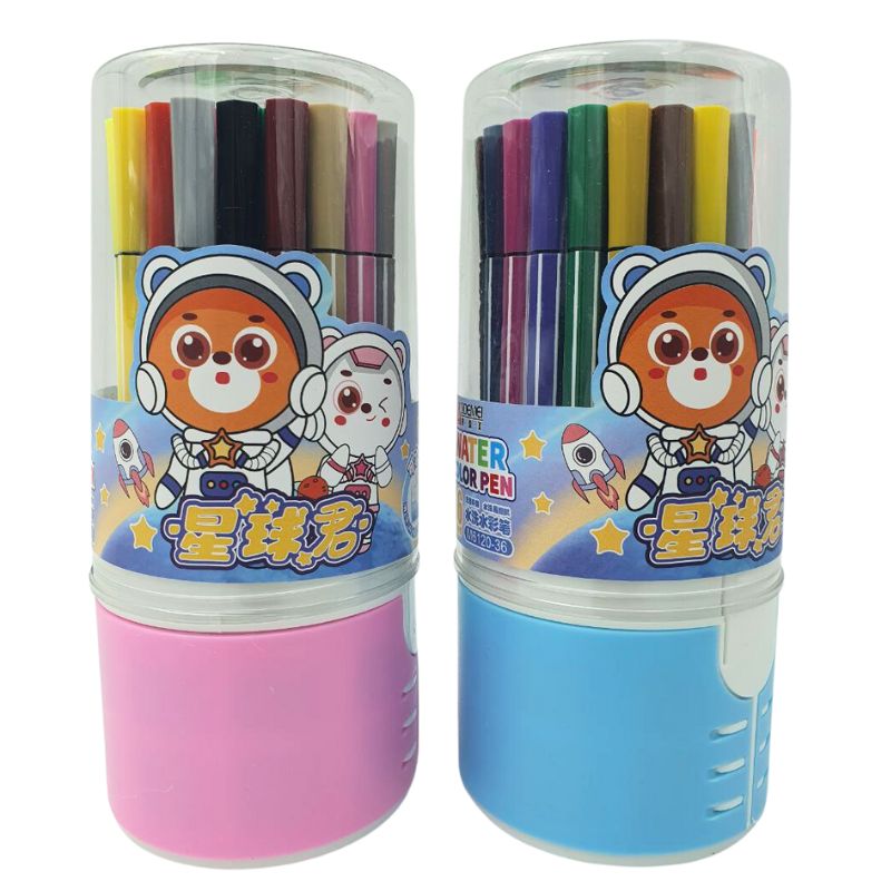 Felt-tip pens "AODEMEI" 36 pcs. /6120-36/ "Bear" in a jar (1/16/64)