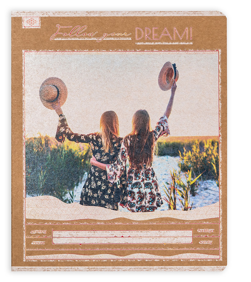Student's notebook "Podillia" 48 sheets # Kraft /21431/ "Follow your dream" (10/200)