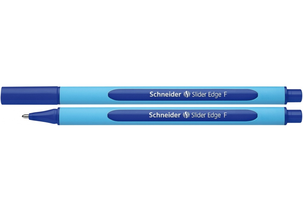 Ручка масляна "SCHNEIDER" /S152003/ SLIDER EDGE (товщина F-тонка) 0,5мм, синя (10/100)