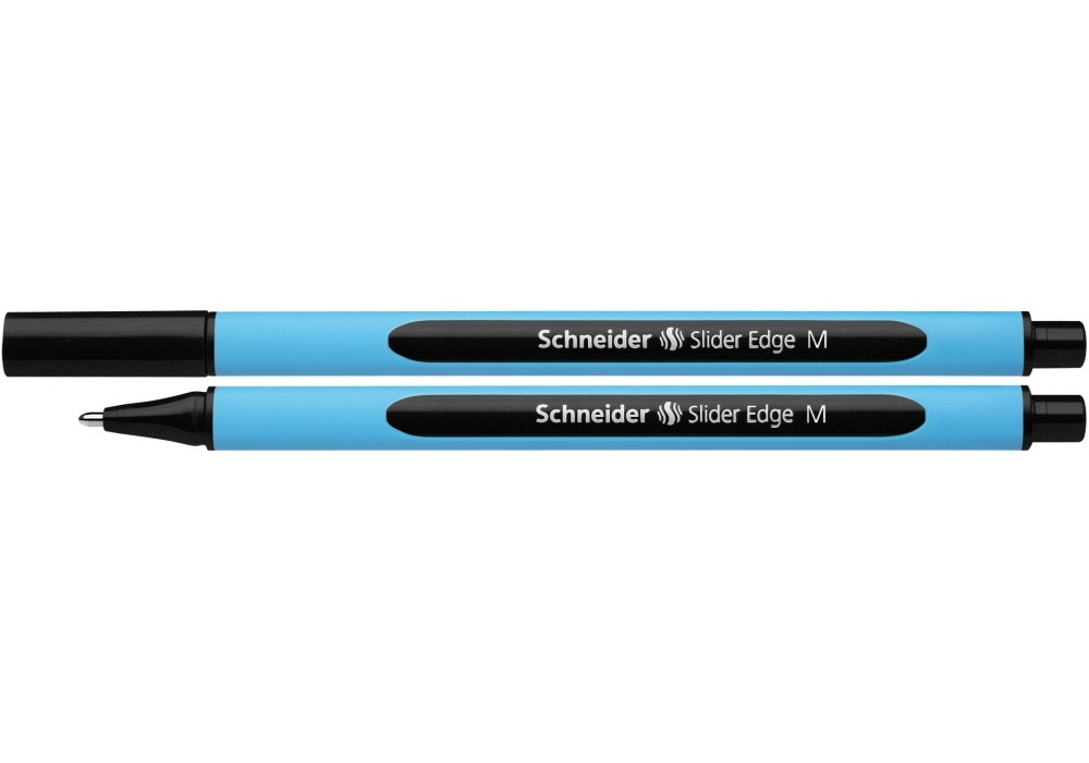 Ручка масляна "SCHNEIDER" /S152101/ SLIDER EDGE (товщина М-середня) 0,7мм, чорна (10/100)