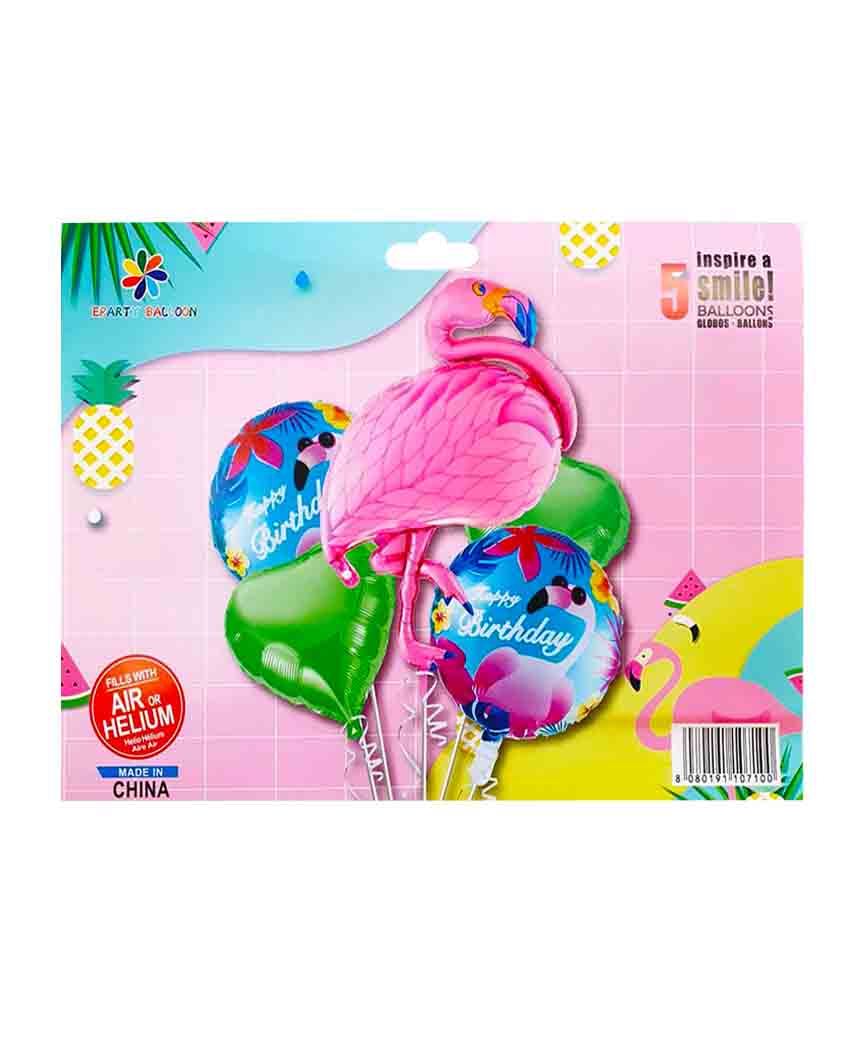 Набір з 5 кульок фольгованих "Pelican" /836973/ "Фламінго  party" (1/10)