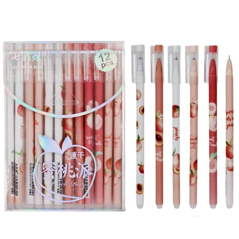 Pen "Write-erase" "JO" "Apple" /1804-2-QX/ blue mix (12)