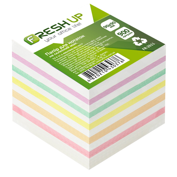 The MIX block is NOT glued. Fresh Up 90*90*900 sheets. 60g/m2 FR-2611 (1/36)