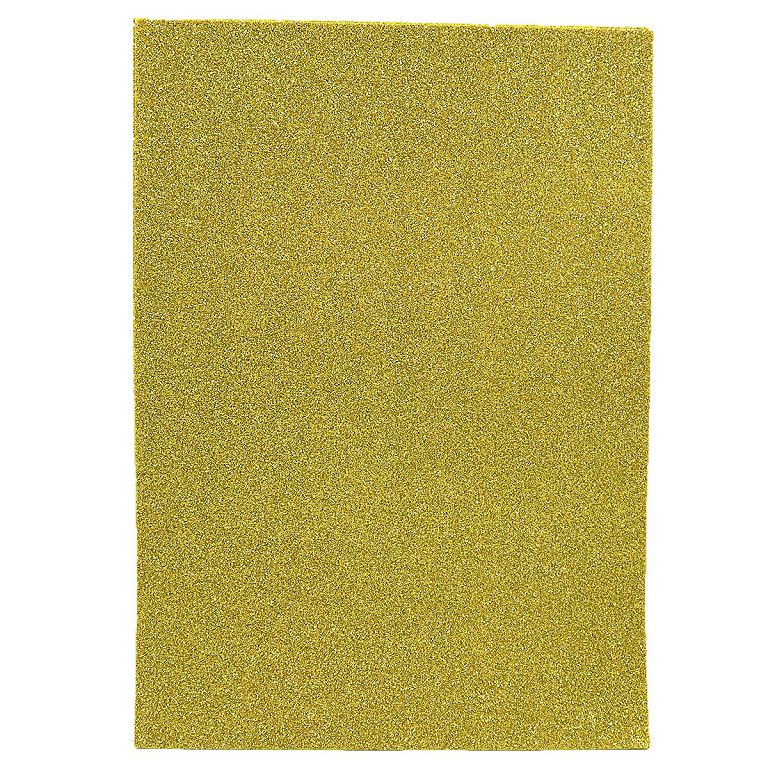 Флексика(фоаміран) "JO" /17GLKA4-056/ EVA 1,7mm A4 GLITTER з клеєм "Золотий" 10шт/уп (1/96)