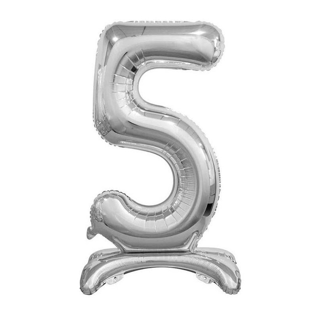 Number ball on a leg "WB" /10452/ "5", 32" silver (1/12)