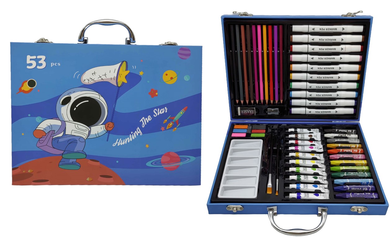 Set for creativity /K-53/ "Cosmonaut" 53 items, suitcase 29*23*5cm (1/10)