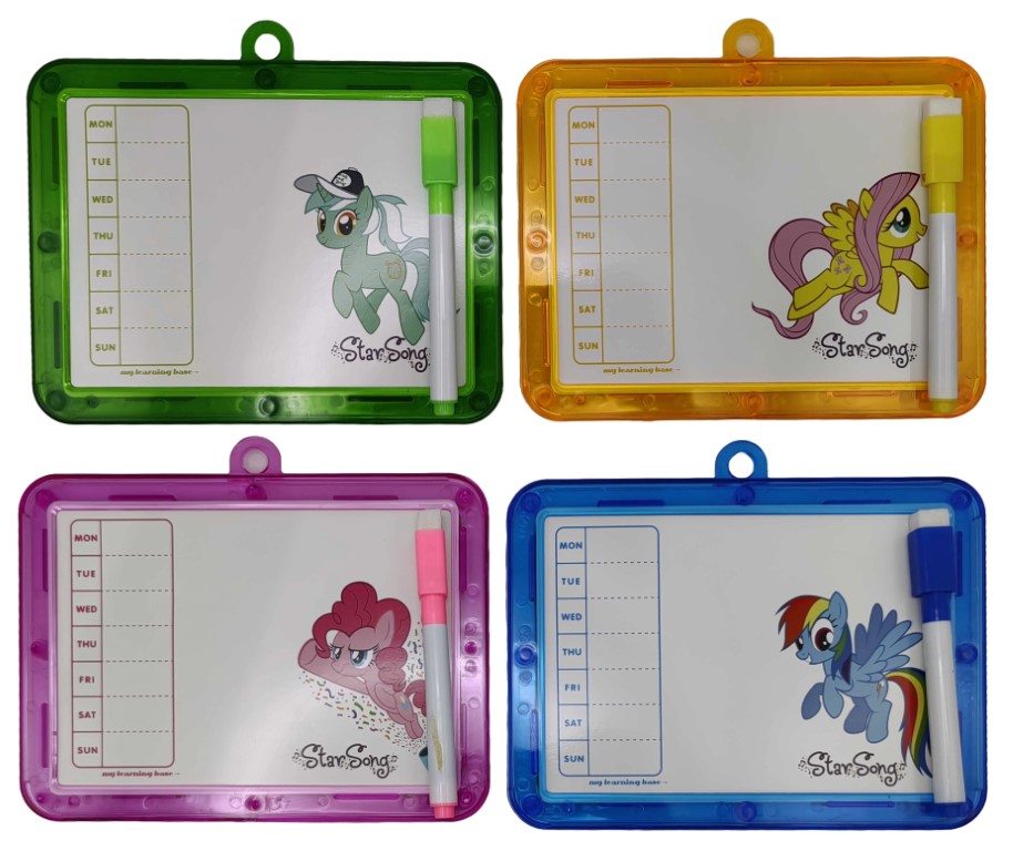 Дошка дитяча сухозтираєма /1000/ двостороння "My little pony" 17,5*13,5см (1/20)