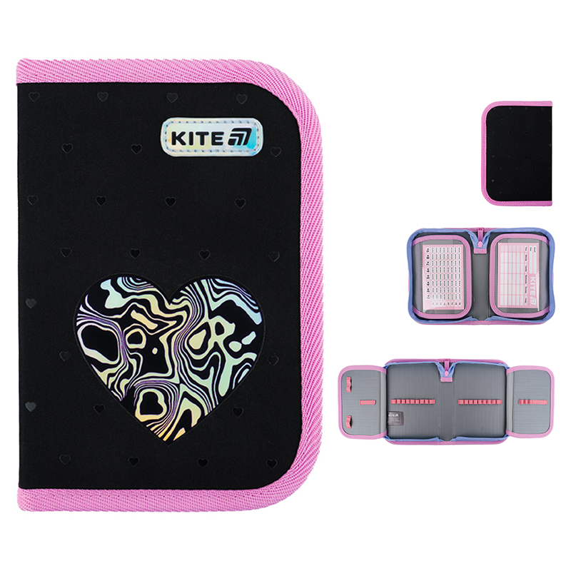 Пенал "Kite" /K25-622-3/ 1 від., 2 відв., без наповнення 622 Love is (1/48)