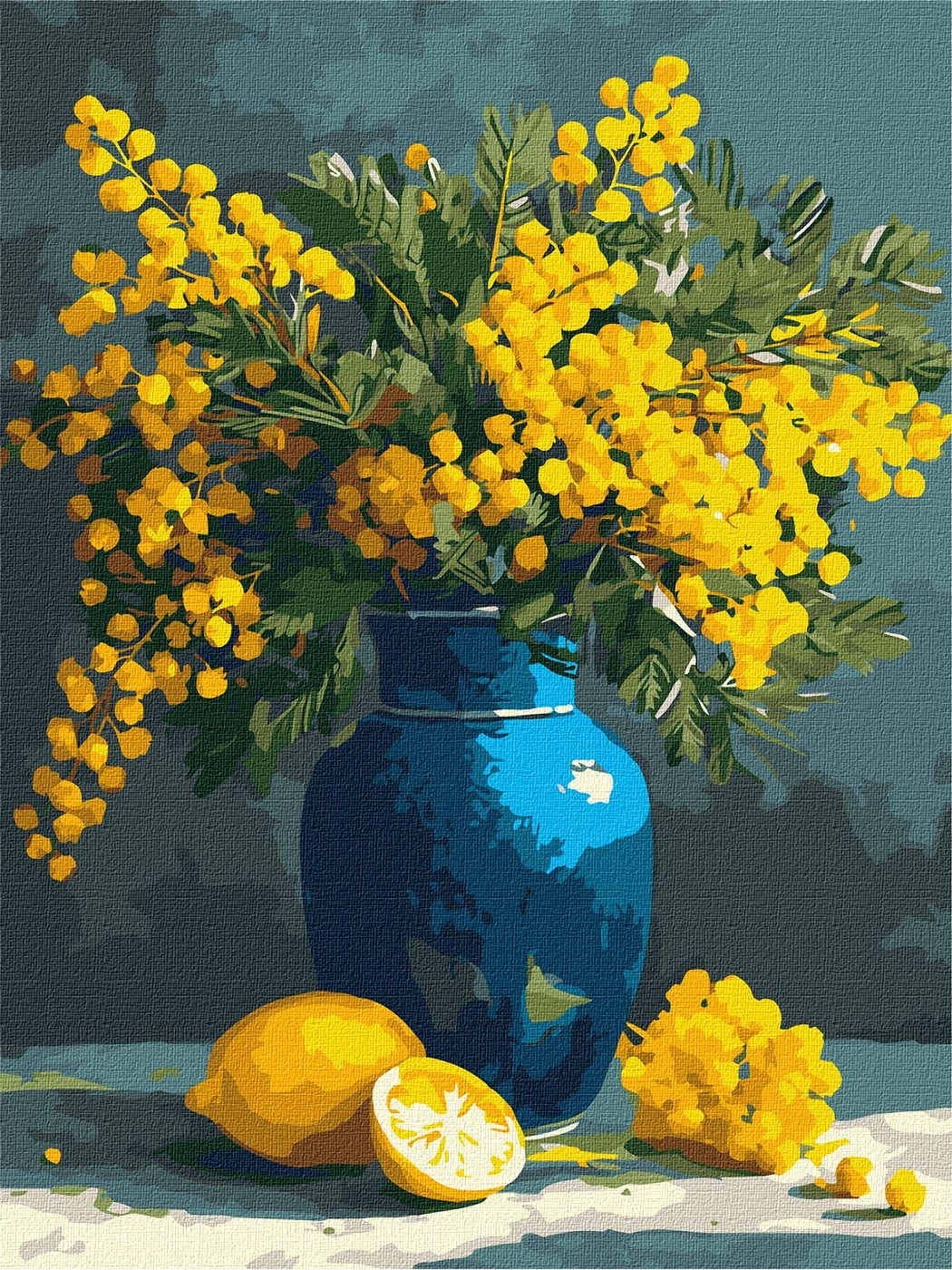 Painting by numbers "Ideyka" /KHO3360/ "Mimosa and lemons" 30*40 cm
