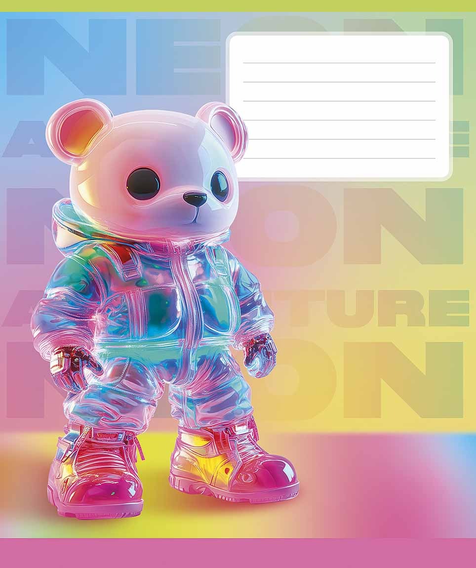 Student's notebook "Star" 18 sheets # /3545K/ VD-lacquer (girl) (25/250)