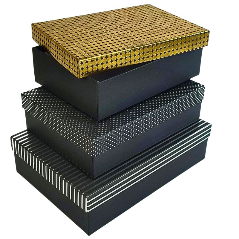 Gift box /271078/ Charm, rectangular 3pcs/pack, 33x23.5x9 -17x23x6.5 cm