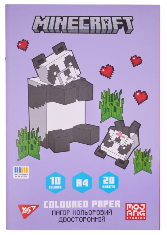 Colored paper A4/20 sheets "YES" /955462/ "Minecraft.Spring" double-sided, staple (1/50)