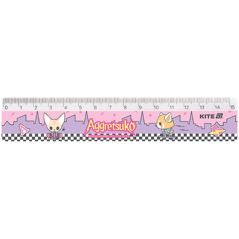 Ruler 15 cm sq. "Kite" /AR25-090/ Aggretsuko (1/100)