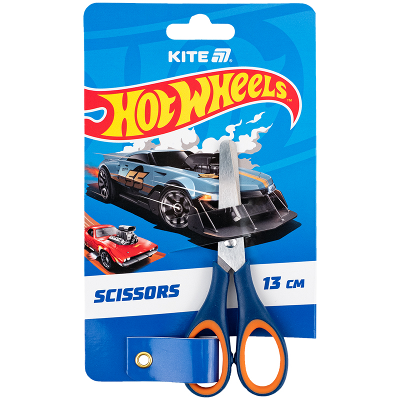 Ножиці дитячі "Kite" /HW25-123/  з гум. вставками, 13см Hot Wheels (1/12)
