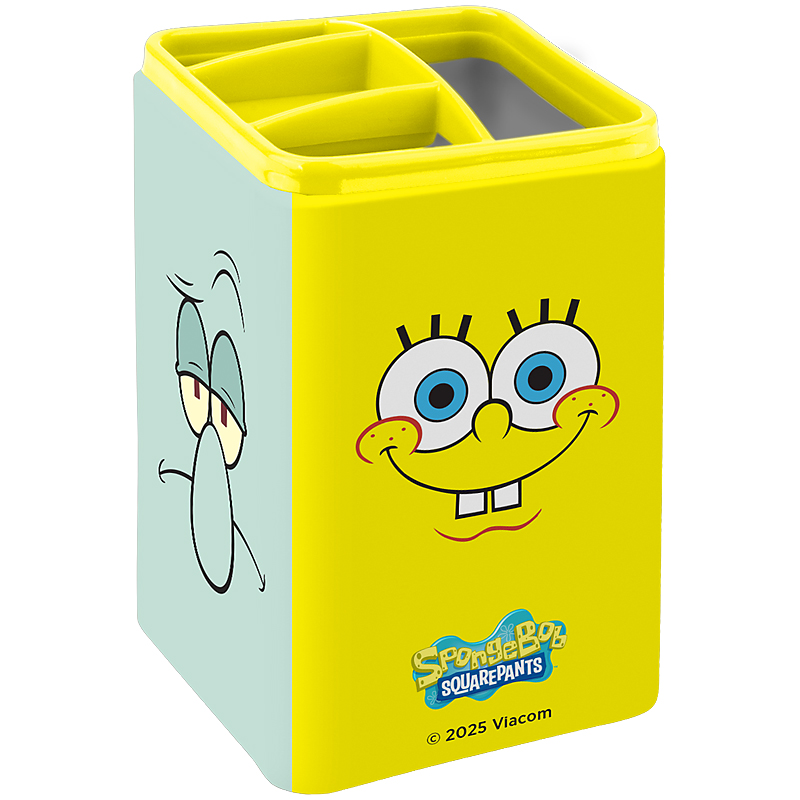 Стакан-підставка для ручок "Kite" /SB25-105/ SpongeBob SquarePants квадратний (1/12)