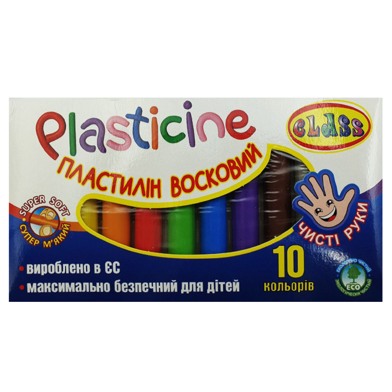 Plasticine "CLASS" "Clean hands" 10 pcs. /7626C/ 170 g. wax (1/60)