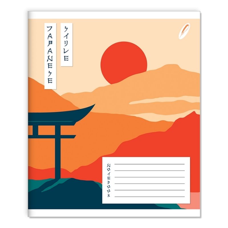 Student's notebook "Feather" 48 sheets # /TV-5/ #1014 Japanese style newsprint 55 g/m2 (15/180)
