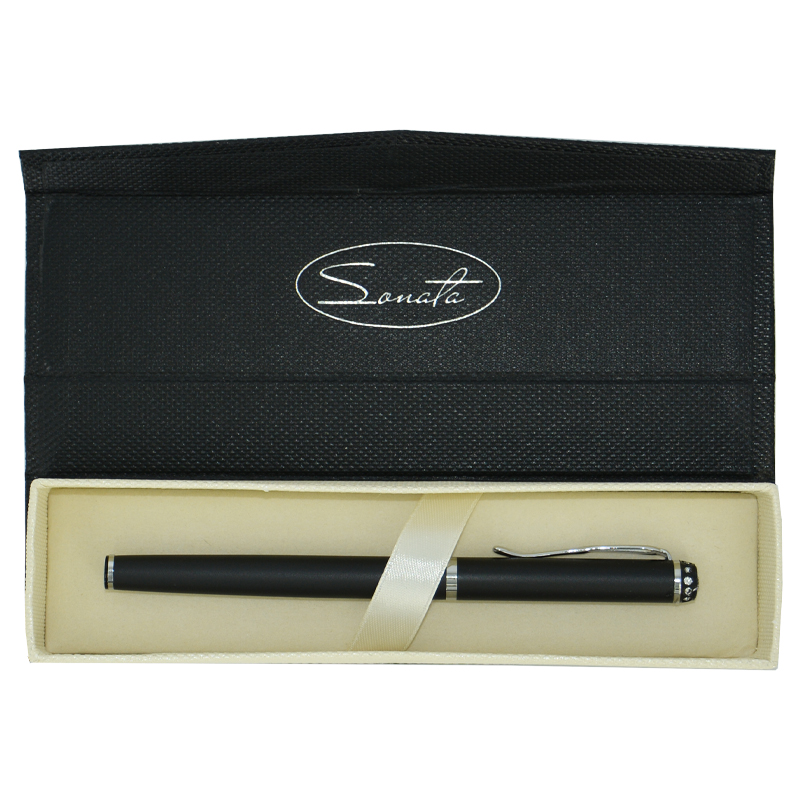 Gift pen "Sonata" /R-301-4/ roller Gold with stases, black ink