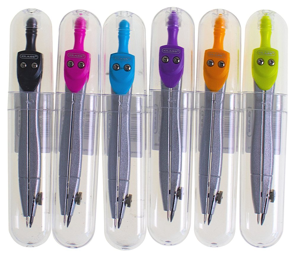 Compass "CLASS" /9019C/ metal 12 cm, in a plastic case, mix (36/288)
