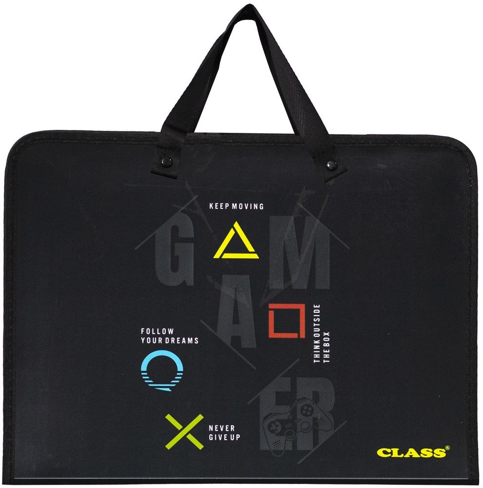 Folder with handles 35*25.5*4.5cm "CLASS" /5633-25C/ "GAMER" 600 micron PP (1/60)