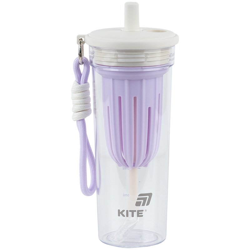 Water bottle "Kite" /K25-1219-2/ 650 ml, white-purple (1/60)