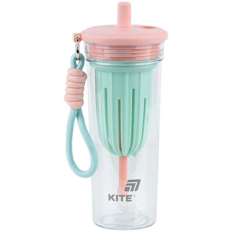 Water bottle "Kite" /K25-1219-1/ 650 ml, pink-green (1/60)