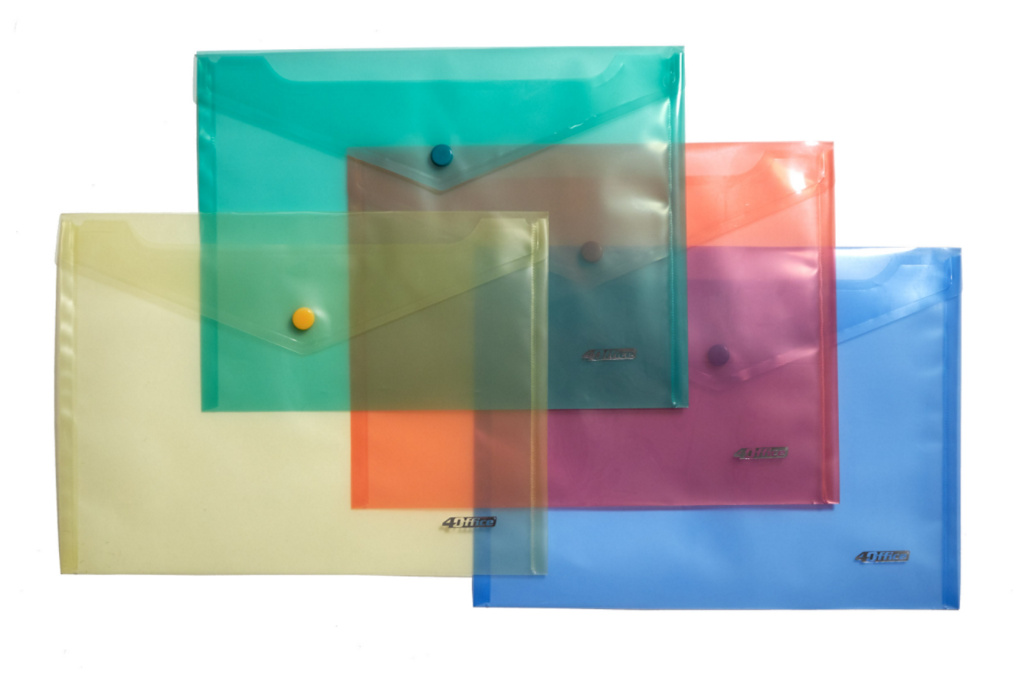 Folder-envelope on button B5 "4OFFICE" /4-205/ transparent./18*26/ (12/900)