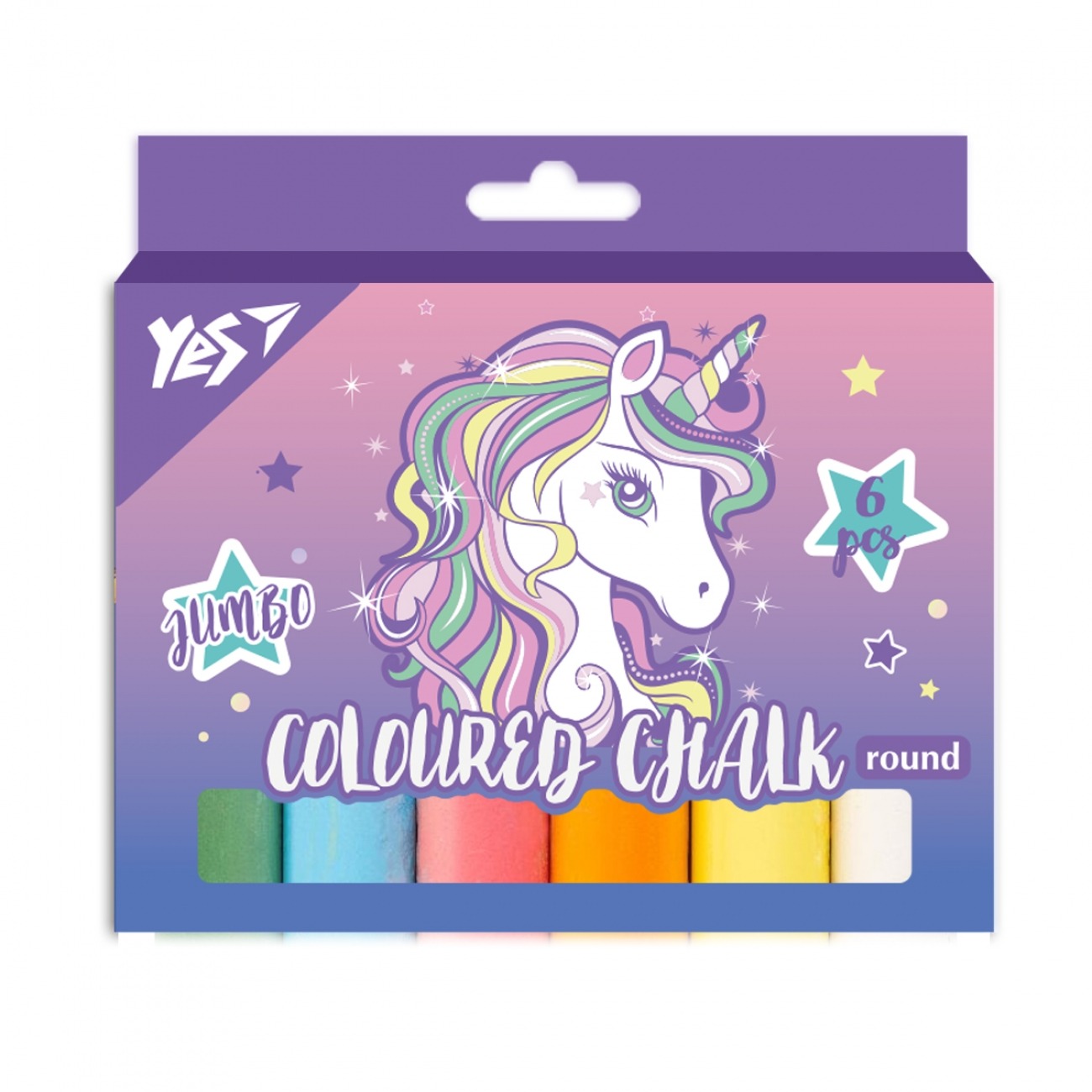 Colored chalk 6 pcs. JUMBO "YES" /400501/ "Glamour" (1/12/72)