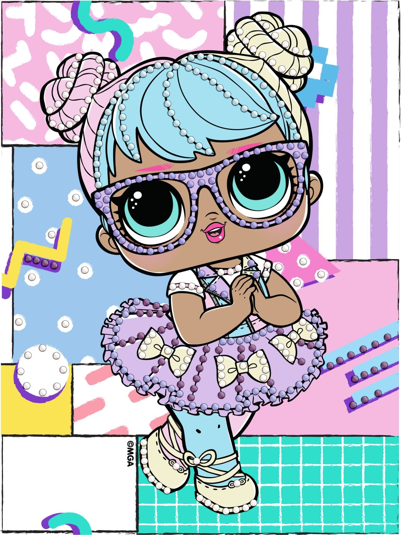 Diamond mosaic "Ideyka" /AML1193/ "LOL Surprise! Bon Bon" 15*20cm on cardboard